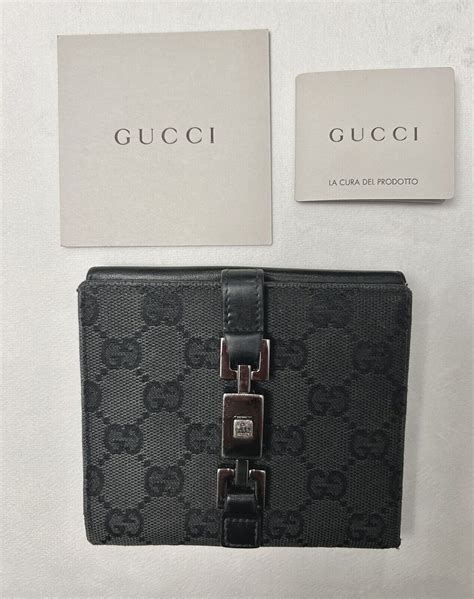 gucci small jackie bifold wallet|vintage men Gucci bifold wallet.